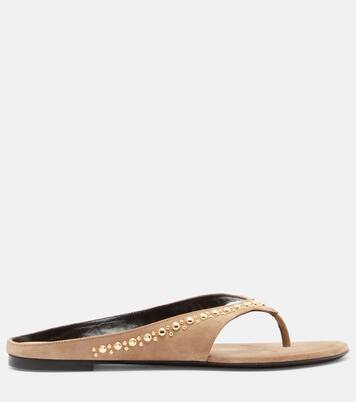 Sandali infradito in suede con cristalli | Herbert Levine