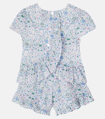 Floral cotton T-shirt and shorts set | Tartine et Chocolat
