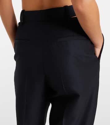 Cutout wool and mohair straight pants | Jil Sander