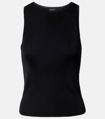 Ribbed-knit jersey tank top | Saint Laurent