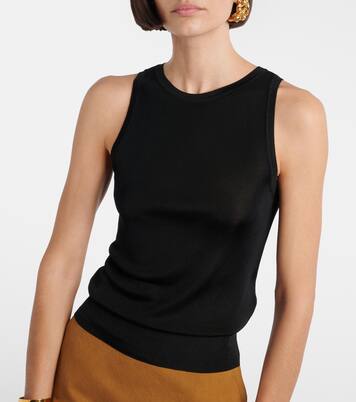 Ribbed-knit jersey tank top | Saint Laurent