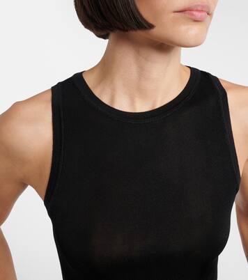 Ribbed-knit jersey tank top | Saint Laurent