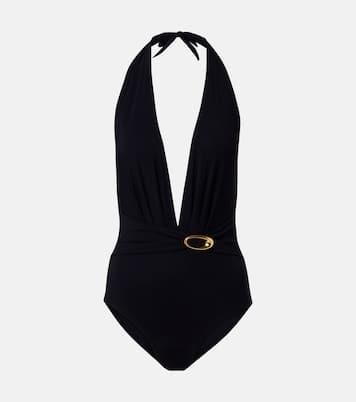 Solid embellished swimsuit | Karla Colletto