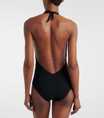 Solid embellished swimsuit | Karla Colletto