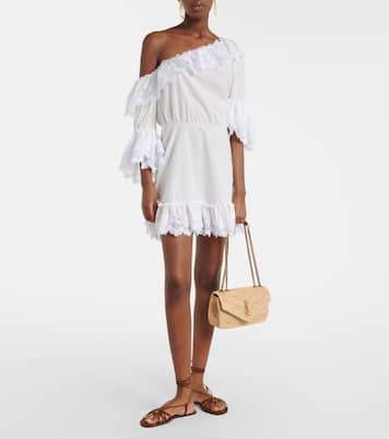 Loulou Small raffia shoulder bag | Saint Laurent