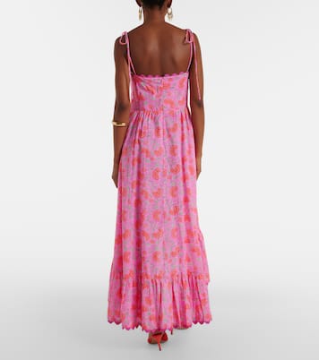 Vestido midi asimétrico de algodón floral | Juliet Dunn