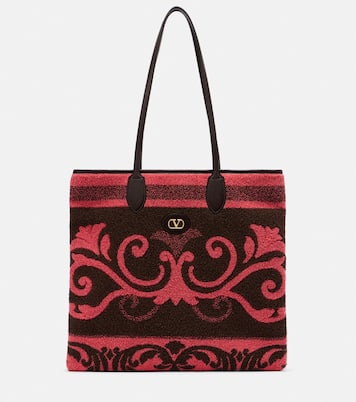 VLogo N/S Medium terry tote bag | Valentino Garavani