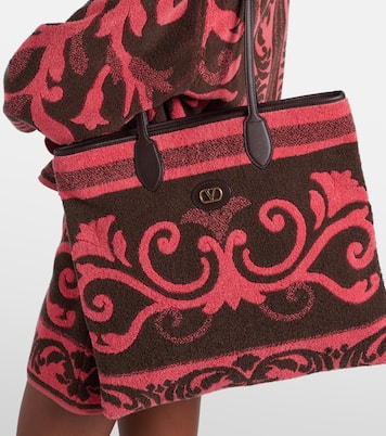 VLogo N/S Medium terry tote bag | Valentino Garavani