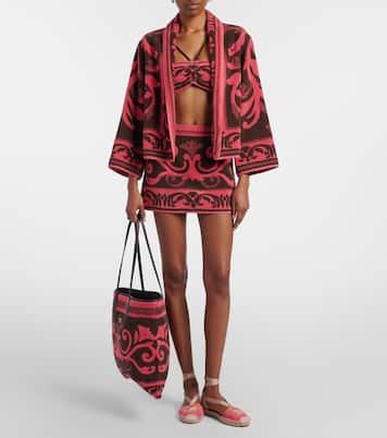 VLogo N/S Medium terry tote bag | Valentino Garavani