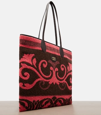VLogo N/S Medium terry tote bag | Valentino Garavani