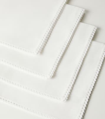 레이스 트리밍 리넨 냅킨 4매 세트 | Once Milano