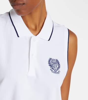 x Wimbledon cotton-blend piqué top | Polo Ralph Lauren
