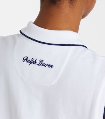 x Wimbledon cotton-blend piqué top | Polo Ralph Lauren
