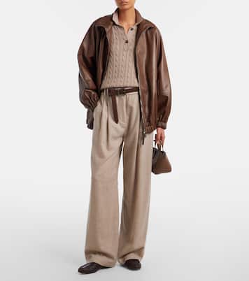 Monili leather jacket | Brunello Cucinelli