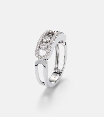 Anillo Move Classique de oro blanco de 18 ct con diamantes | Messika