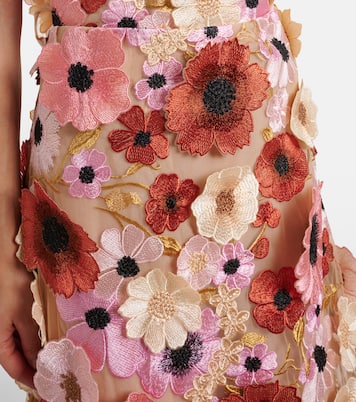 Blooming Meadow floral-appliqué midi skirt | Dorothee Schumacher