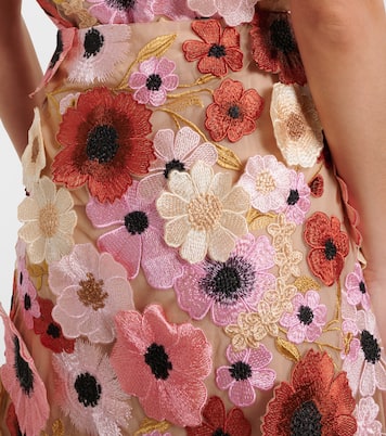 Blooming Meadow floral-appliqué midi skirt | Dorothee Schumacher