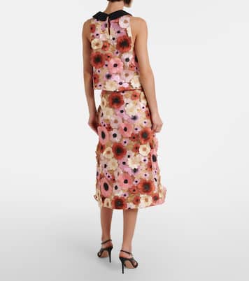 Blooming Meadow floral-appliqué midi skirt | Dorothee Schumacher