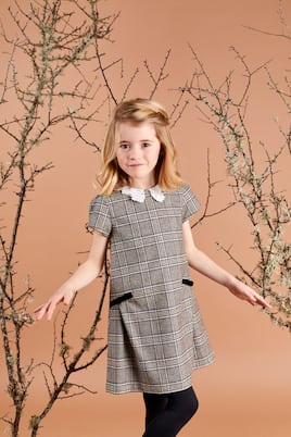 Robe en laine mélangée à carreaux | Tartine et Chocolat