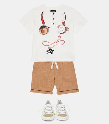 Printed cotton jersey T-shirt | Monnalisa