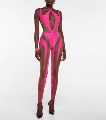 Body aus Jersey und Mesh | Mugler