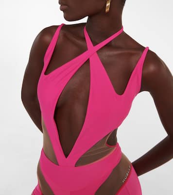 Body aus Jersey und Mesh | Mugler