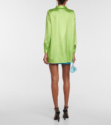 Verziertes Hemd aus Satin | Self-Portrait