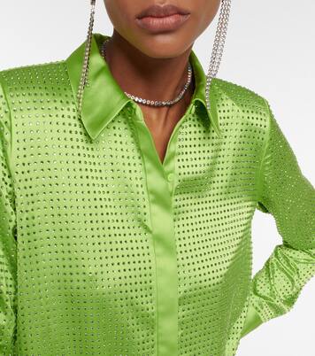 Verziertes Hemd aus Satin | Self-Portrait