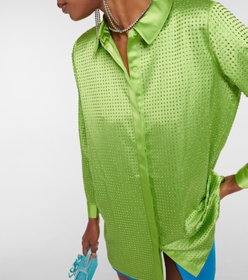 Verziertes Hemd aus Satin | Self-Portrait