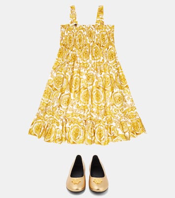 La Medusa leather ballet flats | Versace Kids