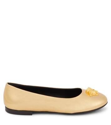 La Medusa leather ballet flats | Versace Kids