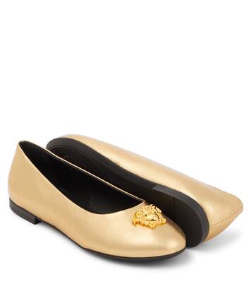 La Medusa leather ballet flats | Versace Kids