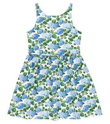 Floral cotton-blend piqué dress | Polo Ralph Lauren Kids