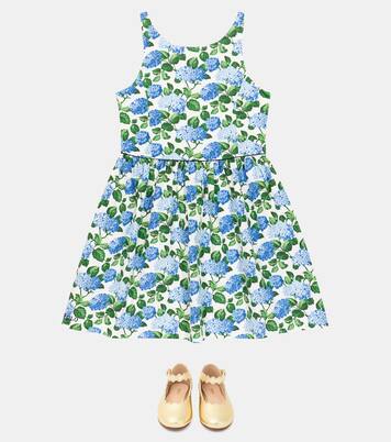 Floral cotton-blend piqué dress | Polo Ralph Lauren Kids