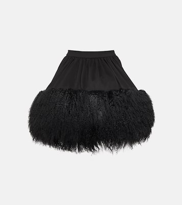 Mini-jupe à shearling | David Koma