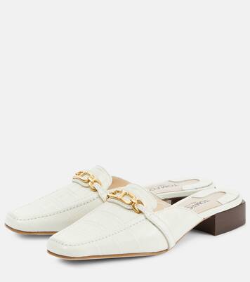 Whitney croc-effect leather mules | Tom Ford