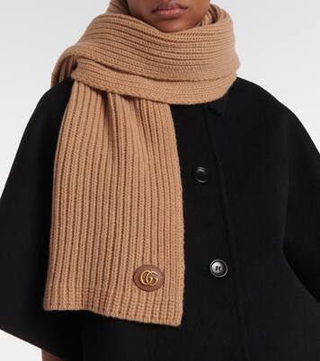 Ribbed-knit wool and cashmere scarf | Gucci
