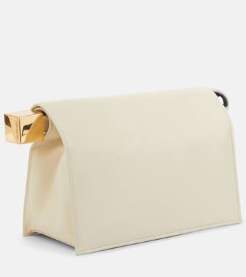 La Pochette Rond Carré leather clutch | Jacquemus