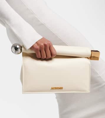 La Pochette Rond Carré leather clutch | Jacquemus