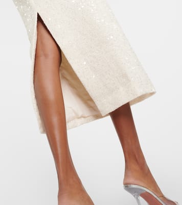 Bridal Midikleid aus Bouclé mit Pailletten | Self-Portrait