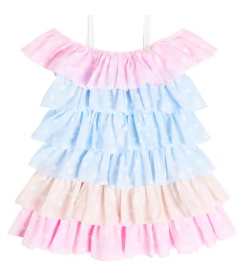 Ruffled cotton dress | Monnalisa