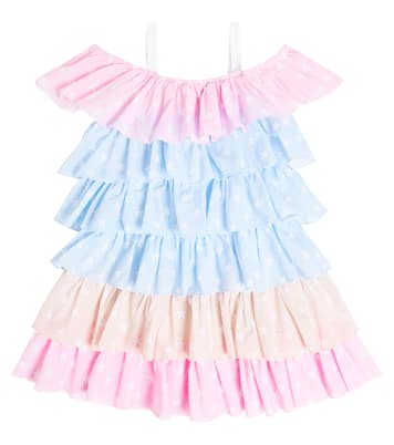 Ruffled cotton dress | Monnalisa