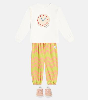 Wave printed cotton sweatpants | Jellymallow