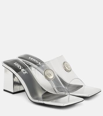 Pantoletten Medusa '95 mit Metallic-Leder | Versace