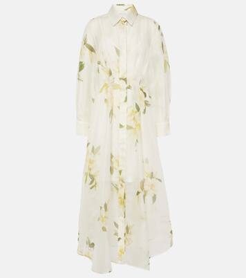 Robe chemise Harmony en lin et soie | Zimmermann