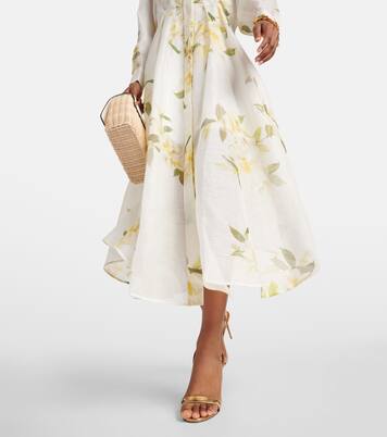 Robe chemise Harmony en lin et soie | Zimmermann