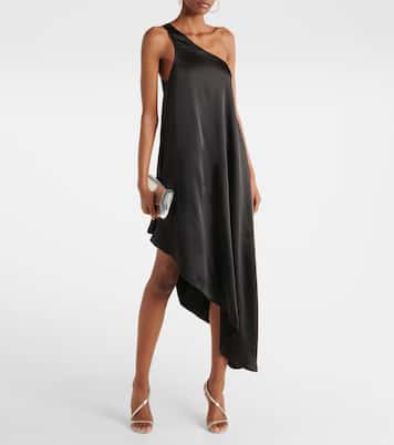 One-Shoulder-Midikleid aus Satin | Norma Kamali