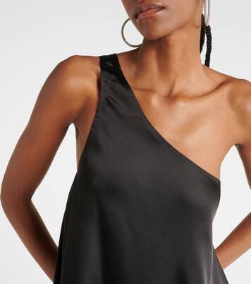 One-Shoulder-Midikleid aus Satin | Norma Kamali