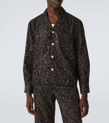 Glitter faille shirt | Bode