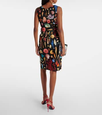 Bedrucktes Midikleid Capri aus Baumwolle | Dolce&Gabbana